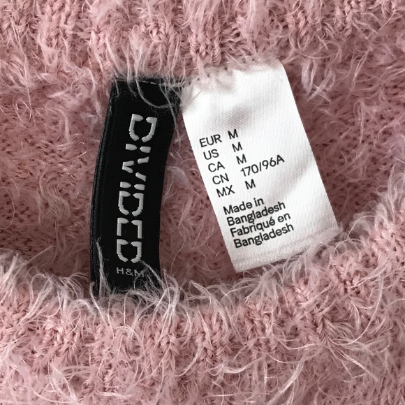 H&M Pink Fuzzy Crew Neck Sweater - Picture 12 of 16